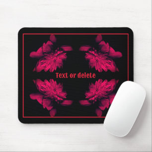 Fuchsia Peony Abstract Floral Art Personalised Mouse Pad