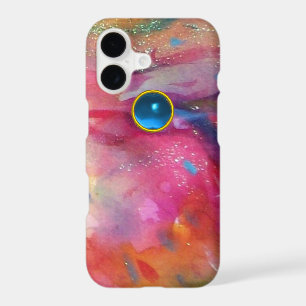 FUCHSIA PINK ABSTRACT Blue Sapphire Gemstone