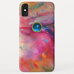 FUCHSIA PINK ABSTRACT Blue Sapphire Gemstone Case-Mate iPhone Case