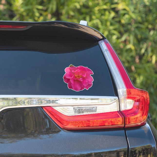 Fuchsia Pink Camellia Realistic Floral (Car Side)