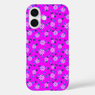 Fuchsia Pink Floral Flowers 4Sophia iPhone 16 Case