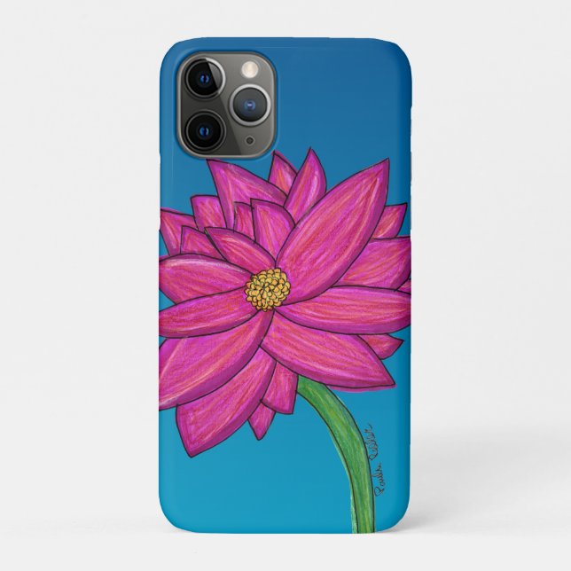 Fuchsia Pink Flower Case-Mate iPhone Case (Back)