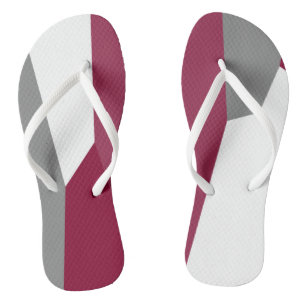 Fuchsia Pink Grey and White     Jandals