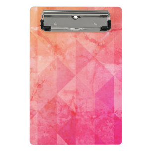 Fuchsia pink orange modern watercolor custom name  mini clipboard