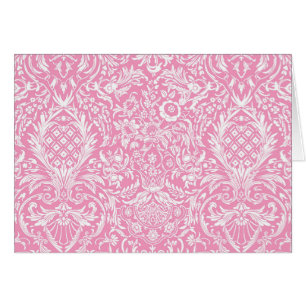 Fuchsia Pink Pineapple Victorian Vintage Damask