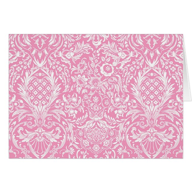 Fuchsia Pink Pineapple Victorian Vintage Damask (Front Horizontal)