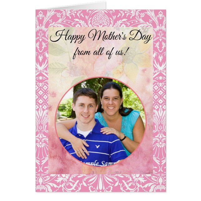 Fuchsia Pink Pineapple Victorian Vintage Damask (Front)