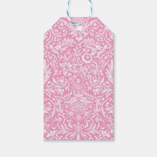 Fuchsia Pink Pineapple Victorian Vintage Damask Gift Tags
