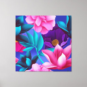 Fuchsia Pink Purple Flower Canvas Print