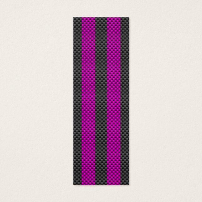 Fuchsia Pink Racing Stripes in Carbon Fibre Style (Front)