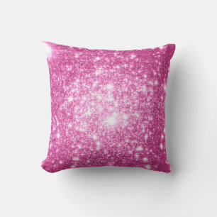 Fuchsia Pink Stars Pillow