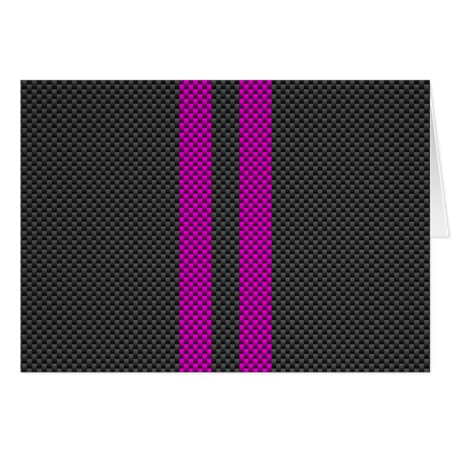 Fuchsia Pink Stripes in Carbon Fibre Style (Front Horizontal)