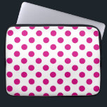 Fuchsia polka dots laptop sleeve<br><div class="desc">Fuchsia and white polka dots</div>