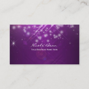 Fuchsia Purple Sparkle Glamour Business Card
