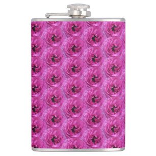 Fuchsia Ranunculus - Modern Floral Design Hip Flask