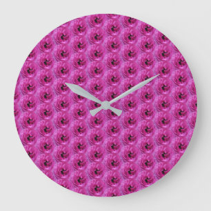 Fuchsia Ranunculus - Modern Floral Design Large Clock