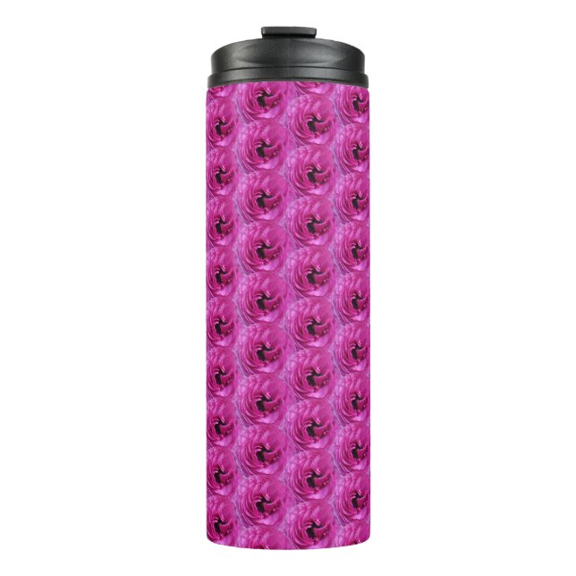 Fuchsia Ranunculus - Modern Floral Design Thermal Tumbler (Front)