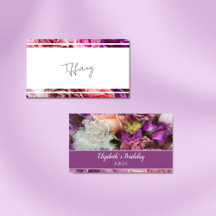 Fuchsia Rose Place Card