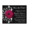 Fuchsia Scroll Gerbera Daisy Black Save the Date
