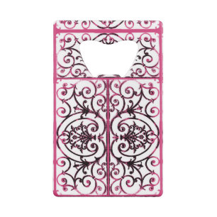 Fuchsia scrollwork pattern