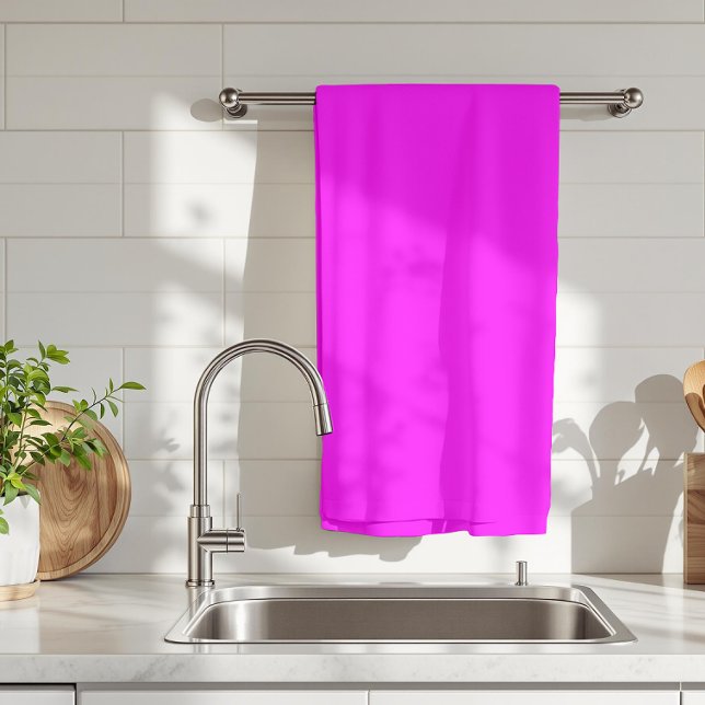 Fuchsia Solid Colour | Classic Elegant Tea Towel (Creator Uploaded)