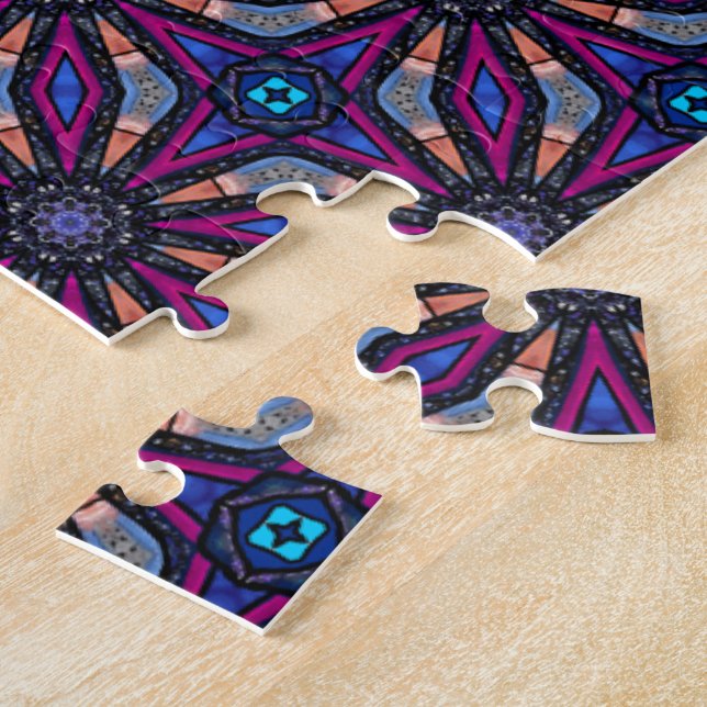 Fuchsia Stargazer Impossible  Jigsaw Puzzle (Side)