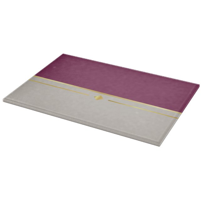 Fuchsia & Taupe Haven Cutting Board (Corner)