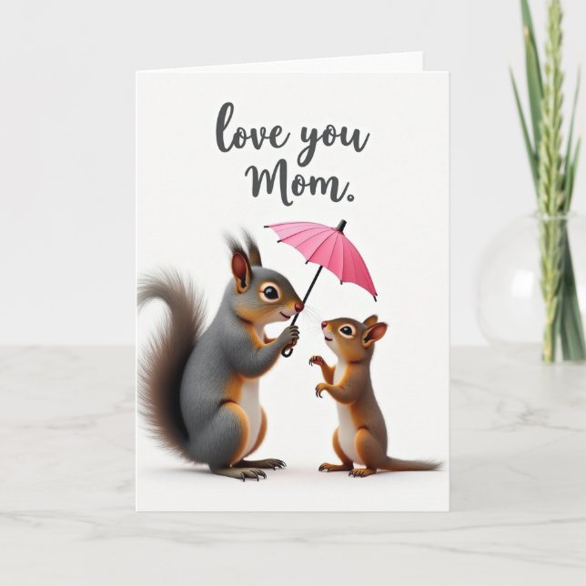 Fuchsia Umbrella Mum Card (Front)
