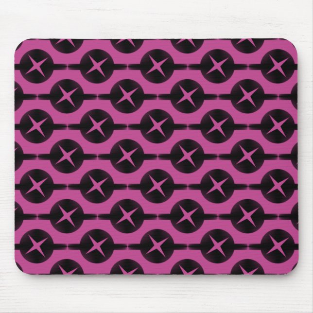 Fuchsia Uncommon Circles Mousepad (Front)