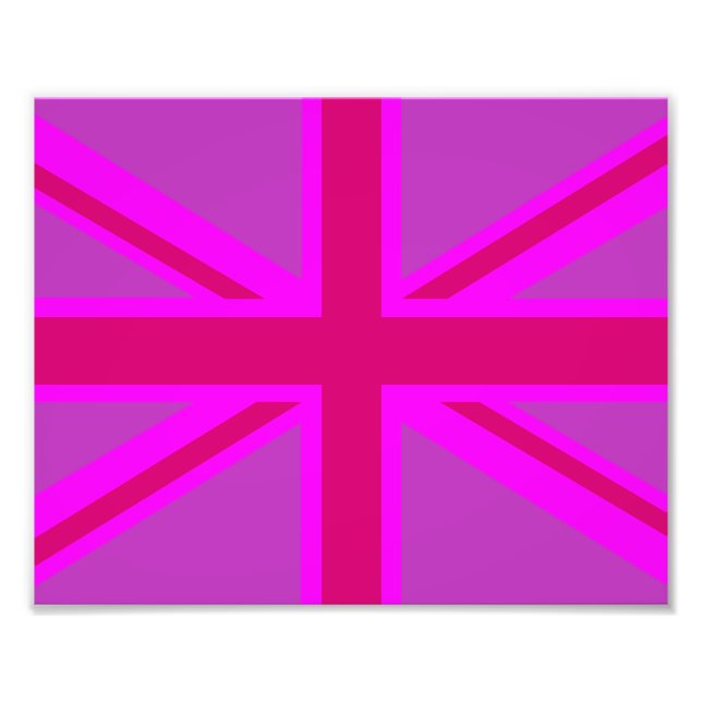 Fuchsia Union Jack Photo Print (Front)