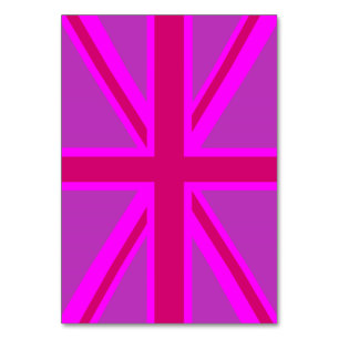 Fuchsia Union Jack Table Number
