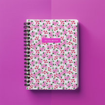Fuchsia Watercolor Floral Garden Personalised