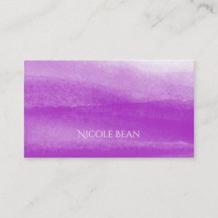 Fuchsia Watercolor Modern Elegant Business Card