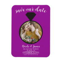 Fuchsia Wedding Ring Photo Save the Date