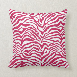 Fuchsia Zebra Stripe Cushion