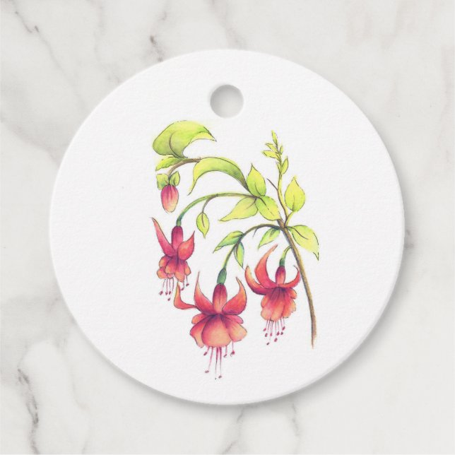 Fuchsias Favour Tags (Front)