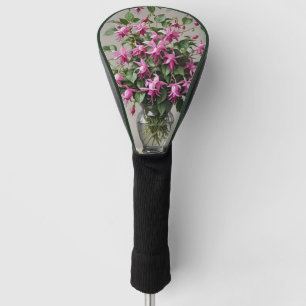 Fuchsias flowers in vase  golf head cover