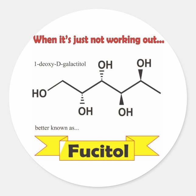 Fucitol Organic molecule Classic Round Sticker (Front)