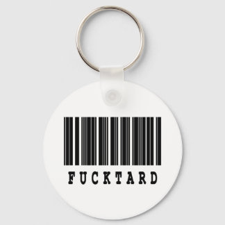 fucktard barcode design key ring