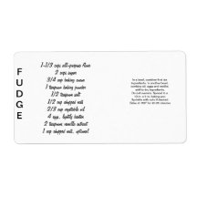 Fudge Labels