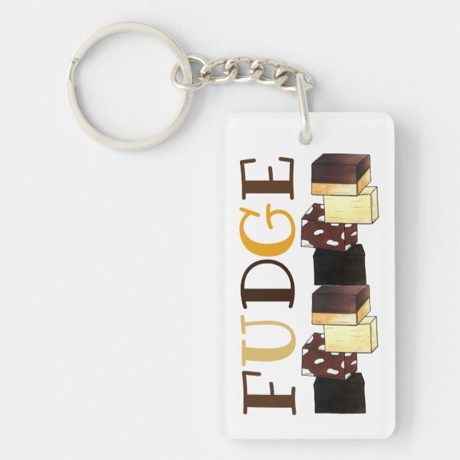 Fudge Stack Confection Confectionery Candy Sweets Key Ring (Front)