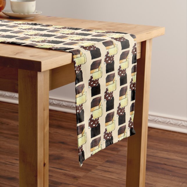 Fudge Stack Confection Confectionery Candy Sweets Medium Table Runner (In Situ)