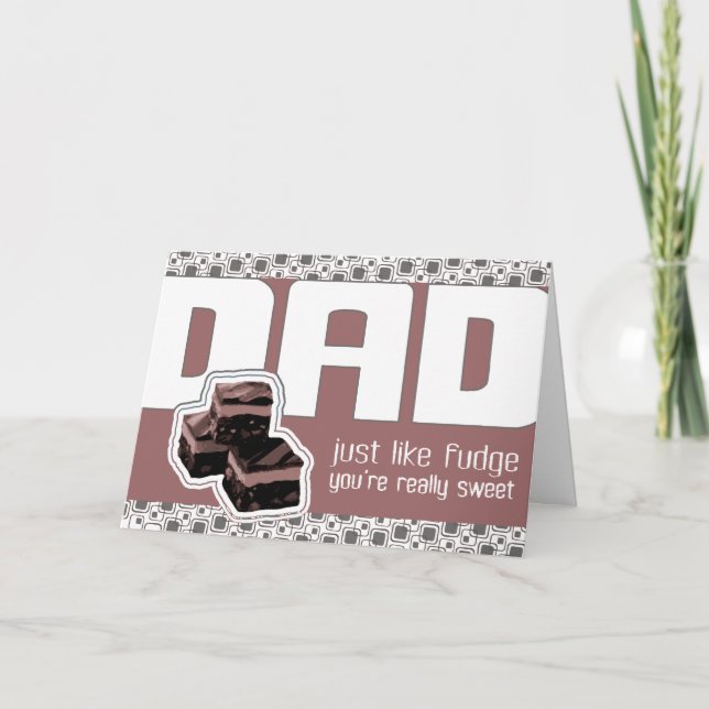Fudging Father's Day or Dad's Birthday card (Front)
