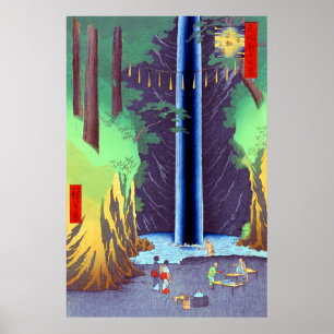 Fudo Falls Oji 100 Views of Edo Utagawa Hiroshige Poster