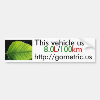 Fuel Efficiency Bumpersticker Bumper Sticker