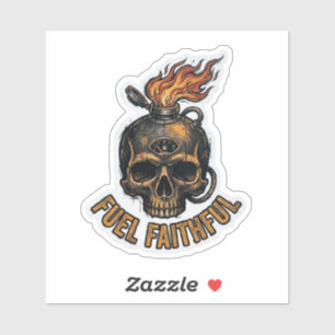 Fuel Faithful Biker Gas Tank Decal