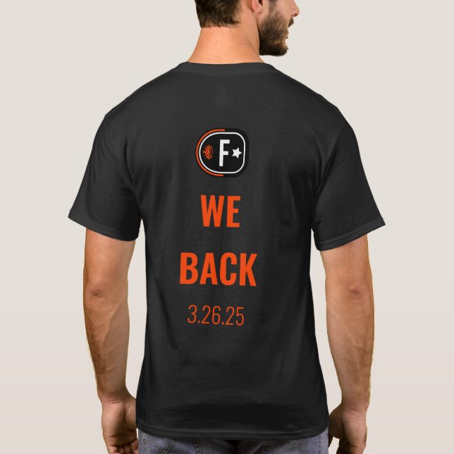 FUEL Racing League Mens Black Short Sleeve We Back T-Shirt (Back)