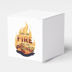 Fuel the Fire Feel the Power Motivational Tee Favour Box
