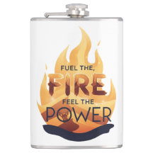 Fuel the Fire Feel the Power Motivational Tee