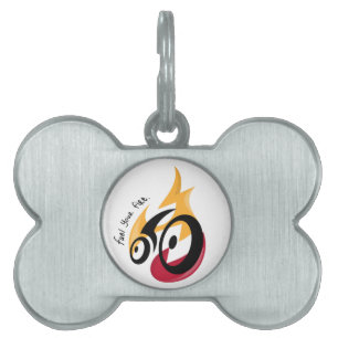 Fuel Your Fire. cycling motivation Pet ID Tag